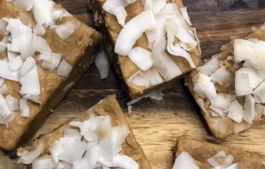 Healthy and Delicious Tahini Protein Bars with Coconut and Oats