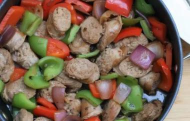 Healthy and delicious turkey sausage and pepper skillet recipe
