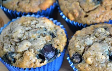 Healthy and Delicious Whole Wheat Banana and Blueberry Muffins Recipe