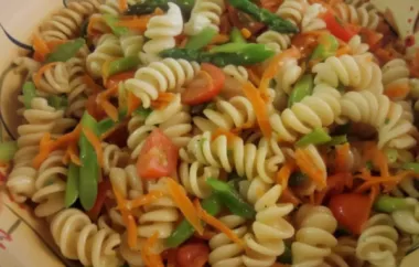 Healthy and delicious Whole Wheat Rotini Pasta Salad