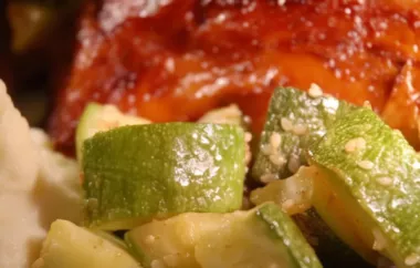Healthy and flavorful Sesame Parmesan Zucchini recipe