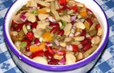 Healthy and Refreshing Colorful Four Bean Salad Recipe