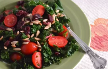 Healthy and refreshing kale salad with a tangy lemon vinaigrette dressing