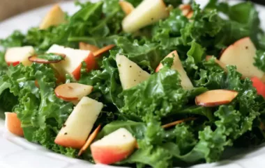 Healthy and Refreshing Kale Salad with Apple and Lemon