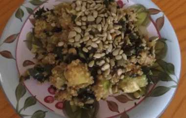 Healthy and refreshing salad with quinoa, kale, and avocado