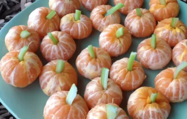 Healthy Halloween Snack: Mandarin Pumpkins
