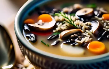Hearty and comforting, this Mushroom Broth and Wild Rice Soup is a must-try!