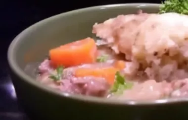 Hearty and Delicious Beef Stew with Fluffy Dumplings