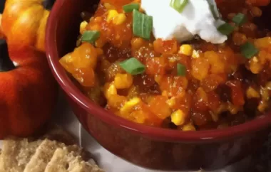 Hearty and Delicious Butternut Squash and Turkey Chili
