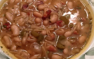 Hearty and delicious Italian white bean and pancetta soup