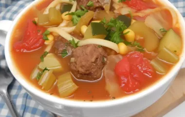 Hearty and delicious meatball minestrone soup recipe