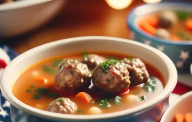 Hearty and Flavorful American Meatball Soup Recipe