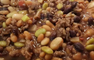 Hearty and flavorful casserole with a mix of beans