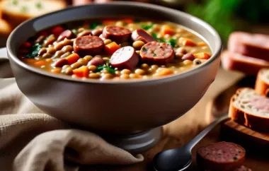 Hearty and Flavorful Lentil and Smoked Sausage Soup