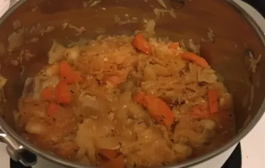Hearty and flavorful pork stew with tangy sauerkraut