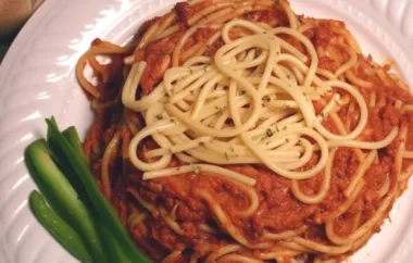 Hearty and flavorful spaghetti with corned beef