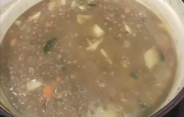 Hearty and healthy lentil soup recipe