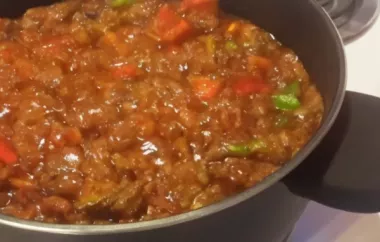 Hearty and Spicy Meaty Thick Man Chili