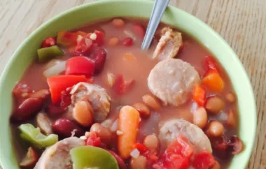 Hearty and Warm Bean and Sausage Soup Recipe