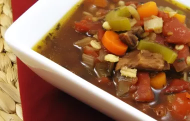 Hearty Beef, Barley, and Vegetable Soup Recipe
