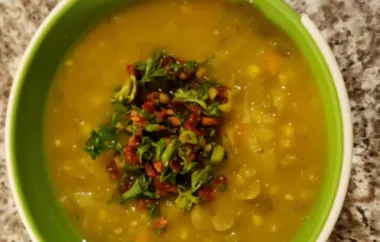 Hearty Split Pea Soup with Sun-Dried Tomato Gremolata