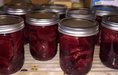 Homemade Canned Spiced Pickled Beets Recipe