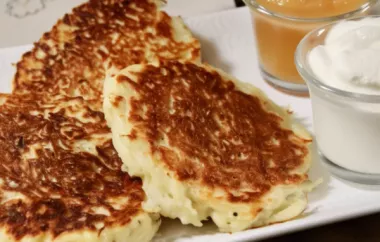 Homemade crispy potato pancakes