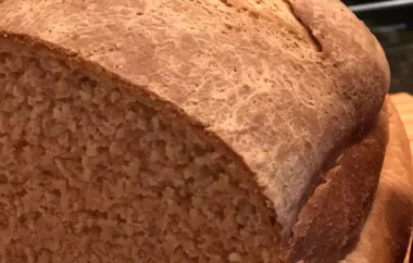 Homemade Dark and Sweet Rye Bread Recipe