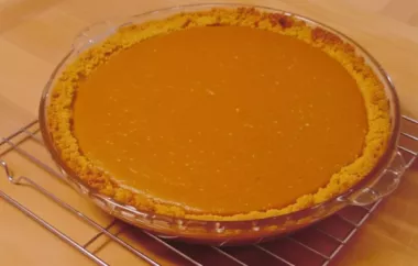 Homemade Fresh Pumpkin Pie Recipe