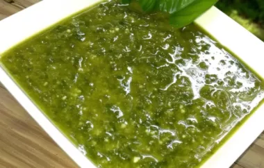 Homemade Garlic and Basil Pesto Recipe