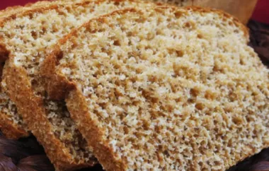 Homemade Maple Whole Wheat Bread Recipe