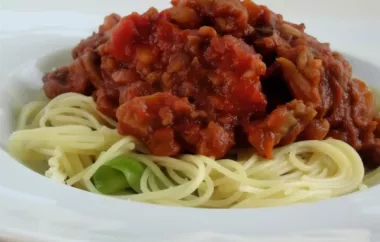 Homemade Spaghetti Sauce with a Twist