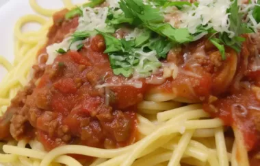 Homemade Spaghetti Sauce with Savory Ground Beef