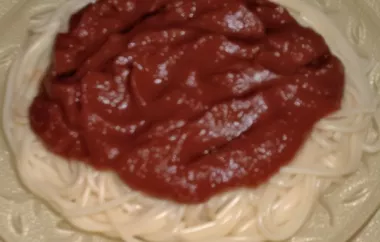Homemade Tomato Juice Spaghetti Sauce