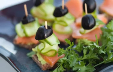 Impress your guests with these festive smoked salmon and olive crostini