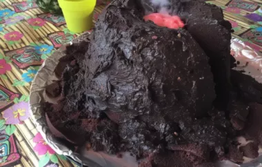 Impress your guests with this showstopping Erupting Volcano Cake