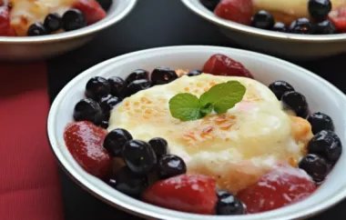 Indulge in a decadent dessert with our Mascarpone Brulee with Fresh Berries recipe.
