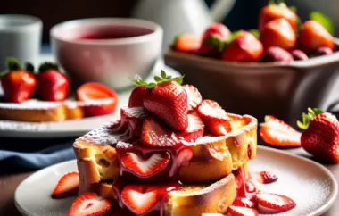 Indulge in a delicious breakfast with this Baked Strawberry French Toast recipe