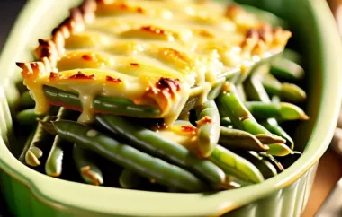 Indulge in a rich and creamy side dish with this Classic Green Beans Au Gratin recipe.