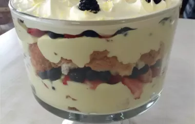 Indulge in a sweet and tangy dessert with this Outrageous Lemon Berry Trifle