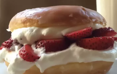 Indulge in a Sweet Twist with Glazed Doughnut Strawberry Shortcake