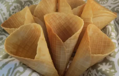 Indulge in delicious homemade waffle cones with this easy recipe