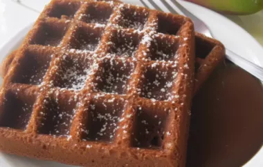 Indulge in the deliciousness of gingerbread waffles topped with a rich hot chocolate sauce.