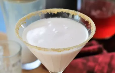 Indulge in the flavors of a classic dessert with a twist in this Rhubarb Cream Pie Martini.