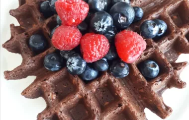 Indulge in the perfect blend of chocolaty goodness and hearty oatmeal with these delectable vegan waffles!