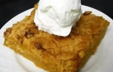 Indulge in the rich and creamy flavors of this decadent pumpkin dessert