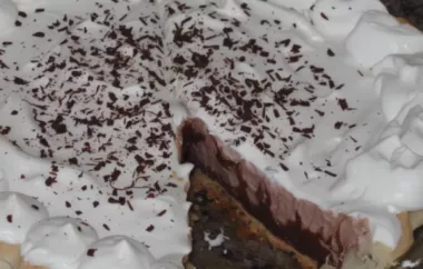 Indulge in the rich and creamy layers of Krissy's Easy Chocolate Triple Layer Pie