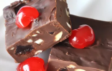 Indulge in the rich and decadent flavors of cherries and chocolate with this irresistible fudge recipe.
