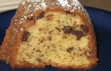 Indulge in the rich and decadent flavors of this Chocolate Chip Pound Cake.