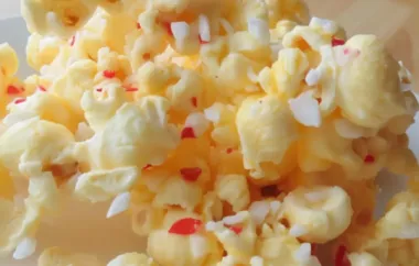 Indulge in the sweet and salty goodness of this white chocolate holiday popcorn